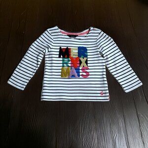 NWT Joules Harbour Luxe Xmas Top Size 2Y